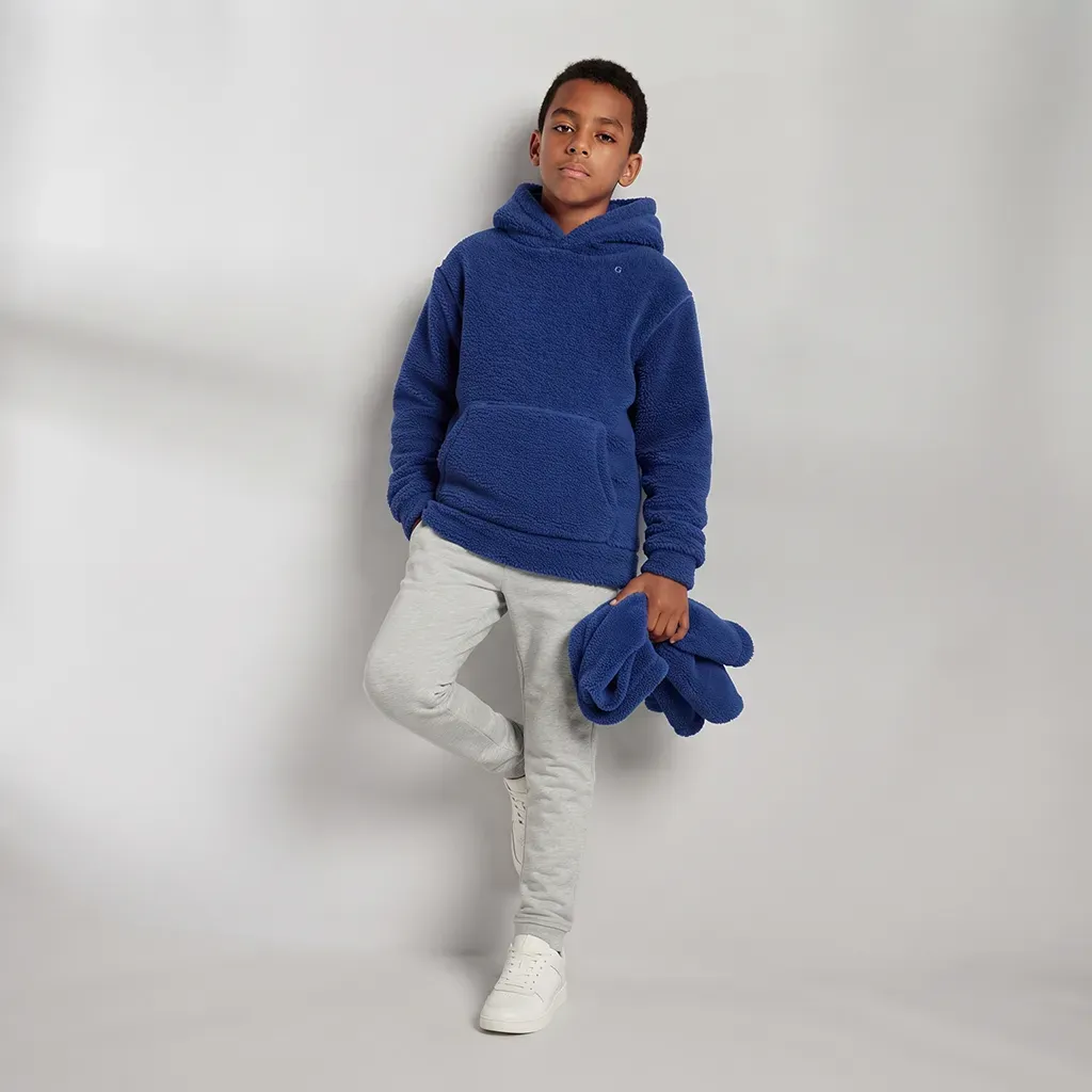 Kids Winter Fluffy Fleece Hoodie