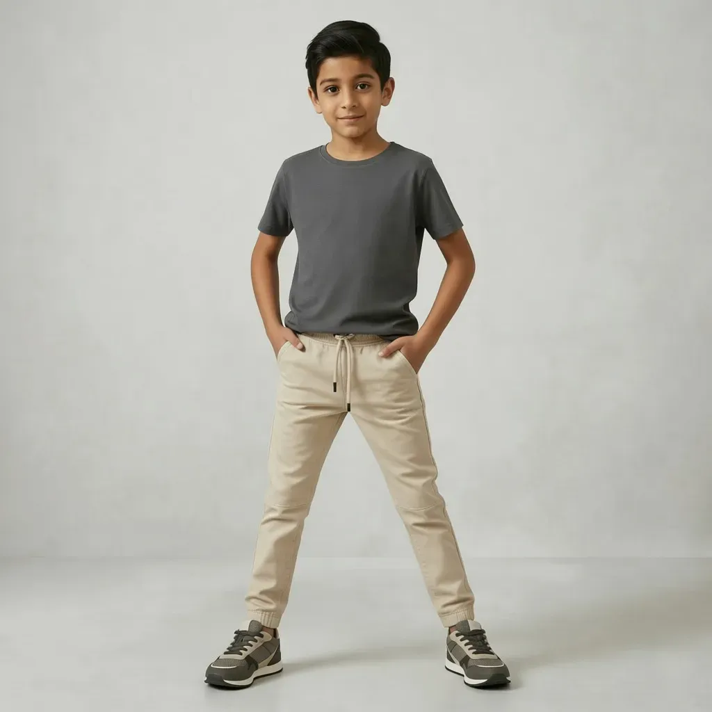 Premium Boys Gabardine pants color Beige