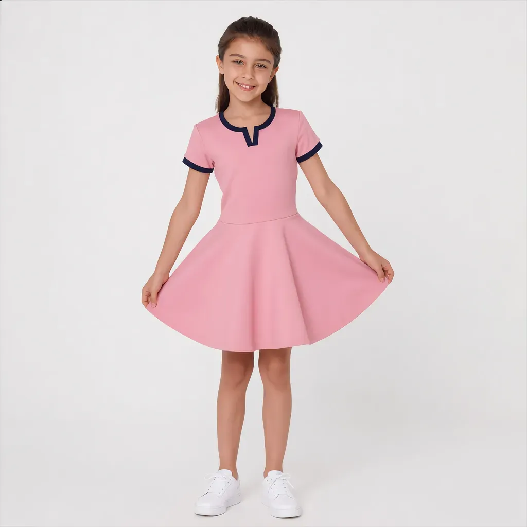 Simple Outing Dress for girls - Imported