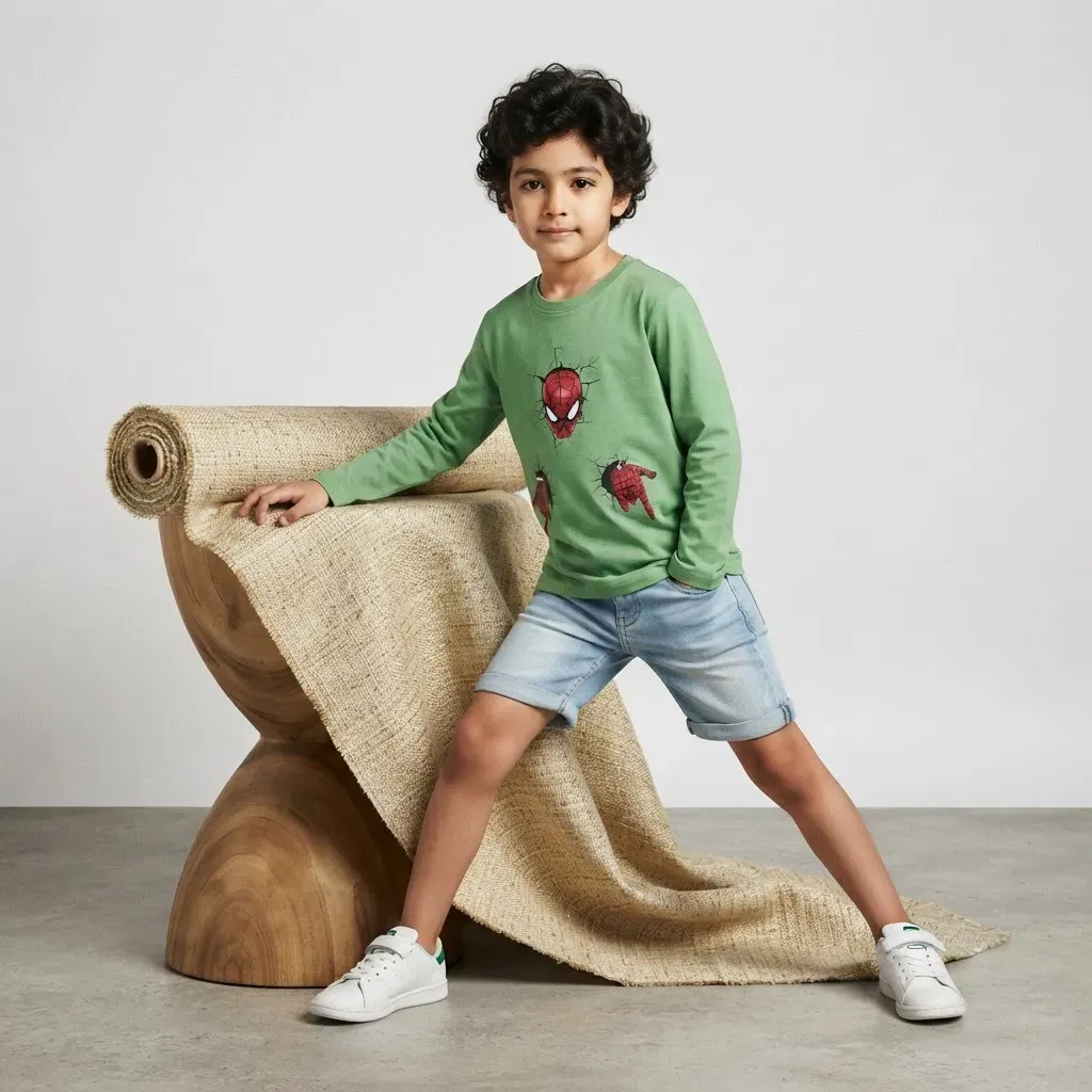 Olive Spider-Man boys' winter t-shirt