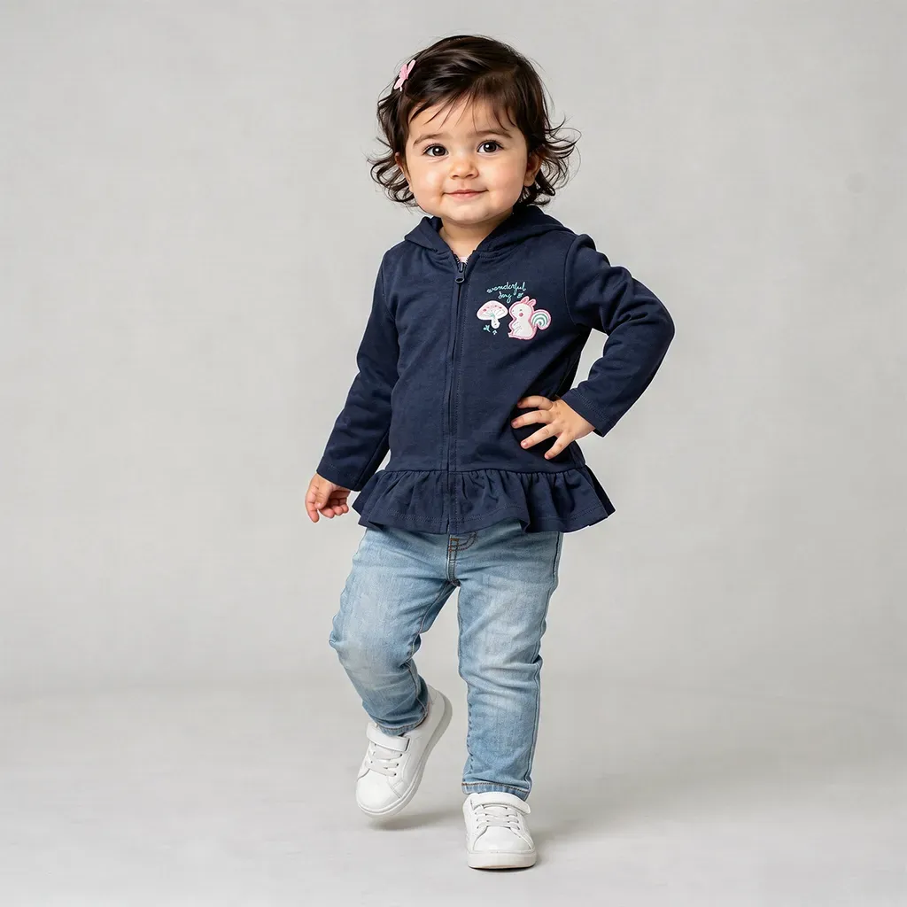 Toddler girls' winter casual t-shirt Imported brand