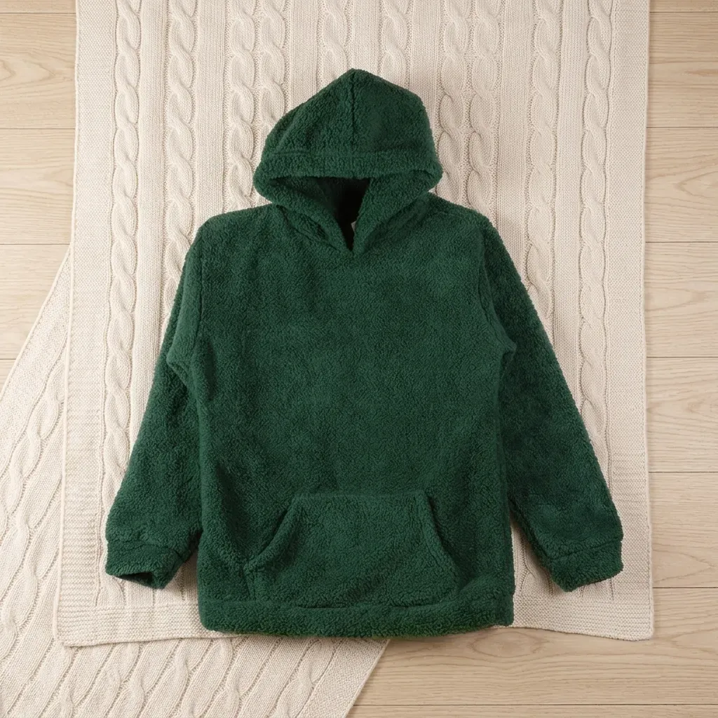 Kids Winter Fluffy Fleece Hoodie