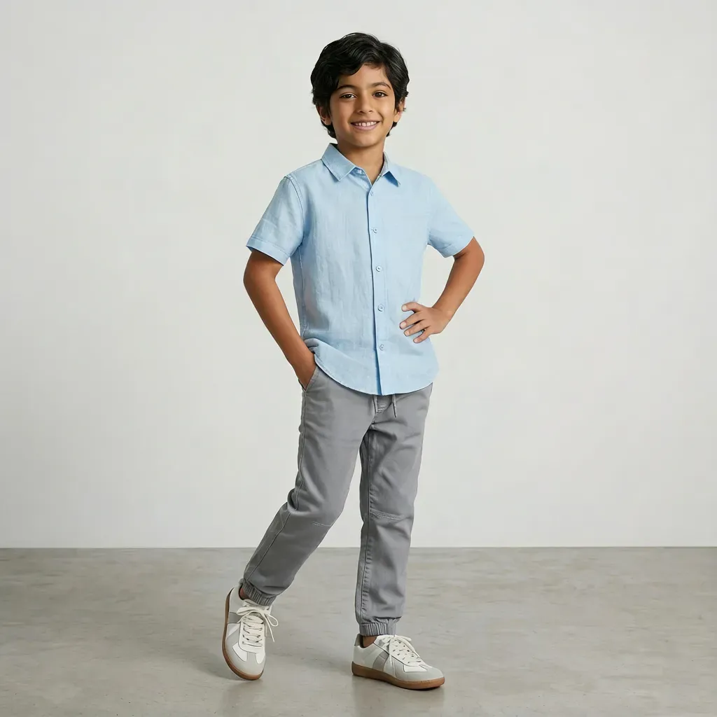 Premium Boys Gabardine pants color Gray