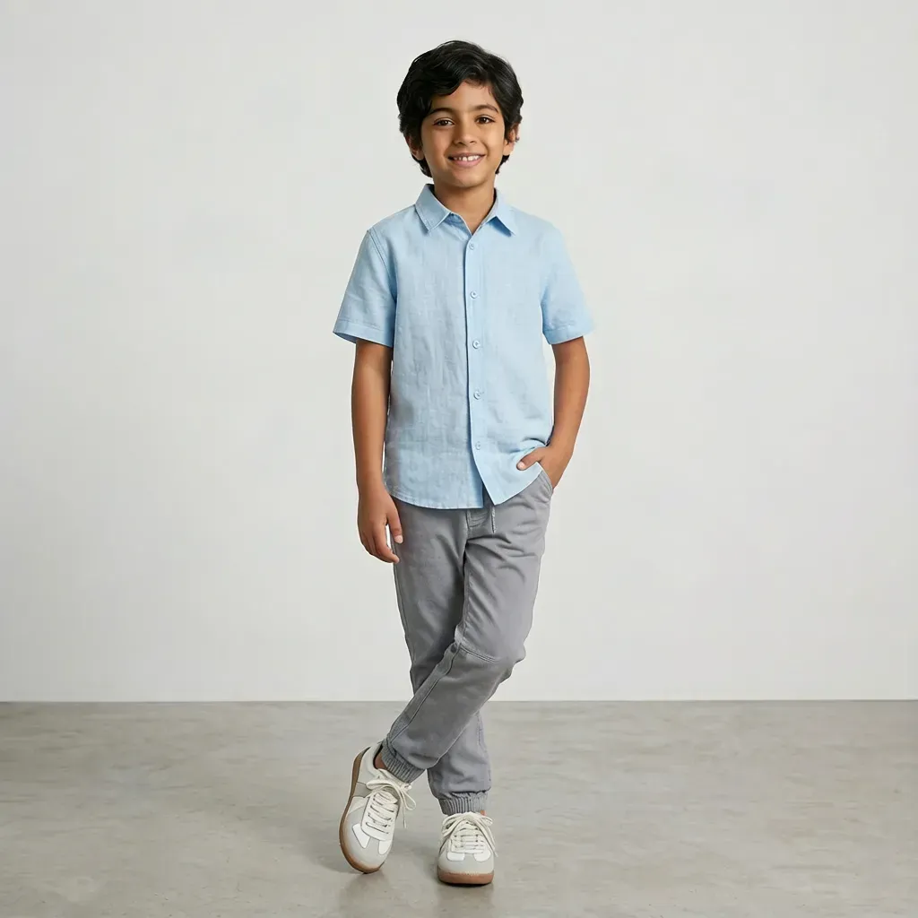 Premium Boys Gabardine pants color Gray