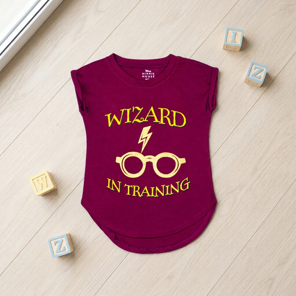 Girls sleeveless cotton T-Shirt – Harry Potter  Burgundy