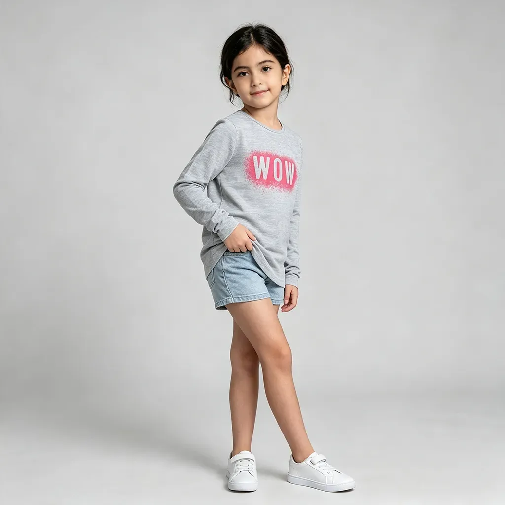 Girls' winter long-sleeve t-shirt Imported brand