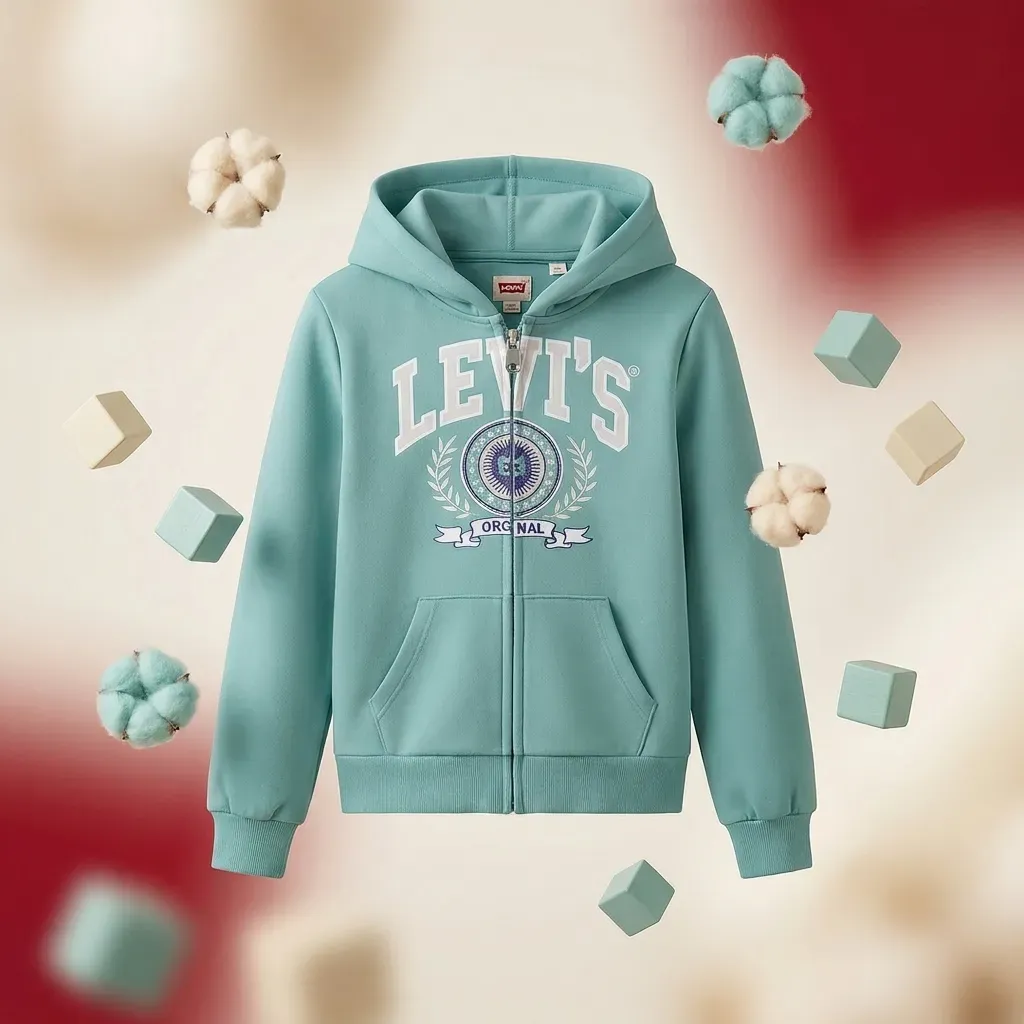 Boys Zip Up Hooded Sweatshirt Cotton Fleece original brand