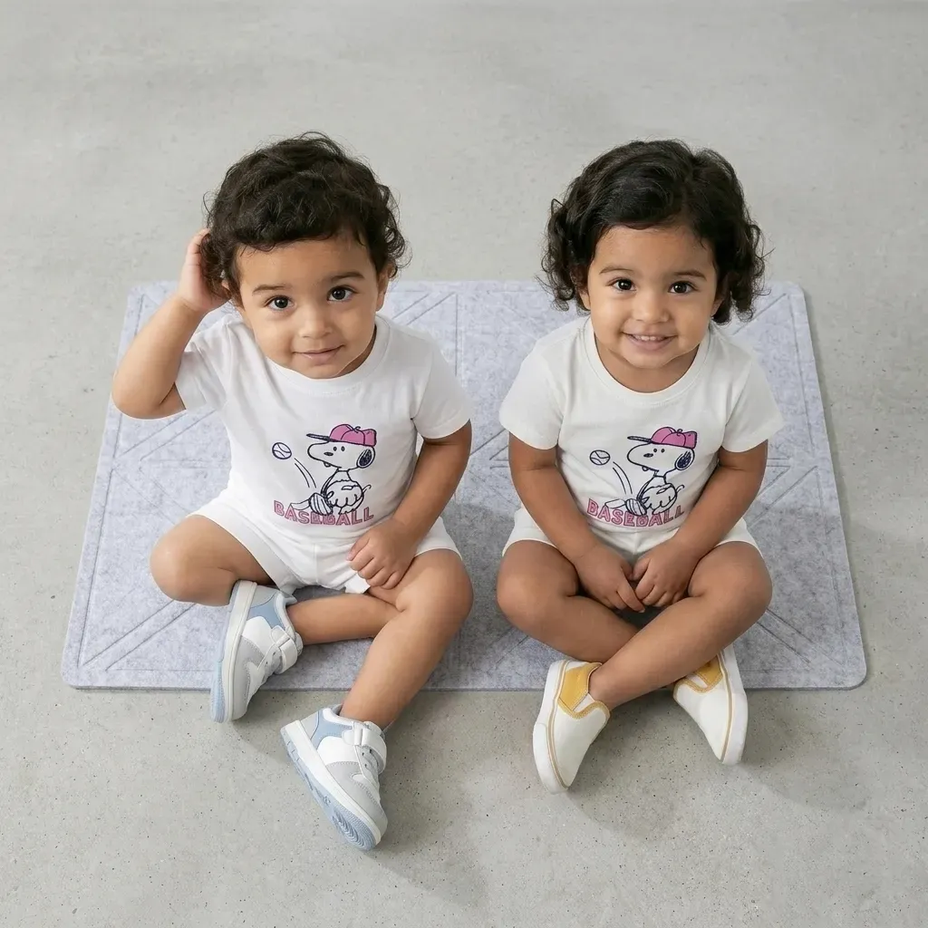 Infant summer Snoopy cotton pajama  White for Boys & Girls