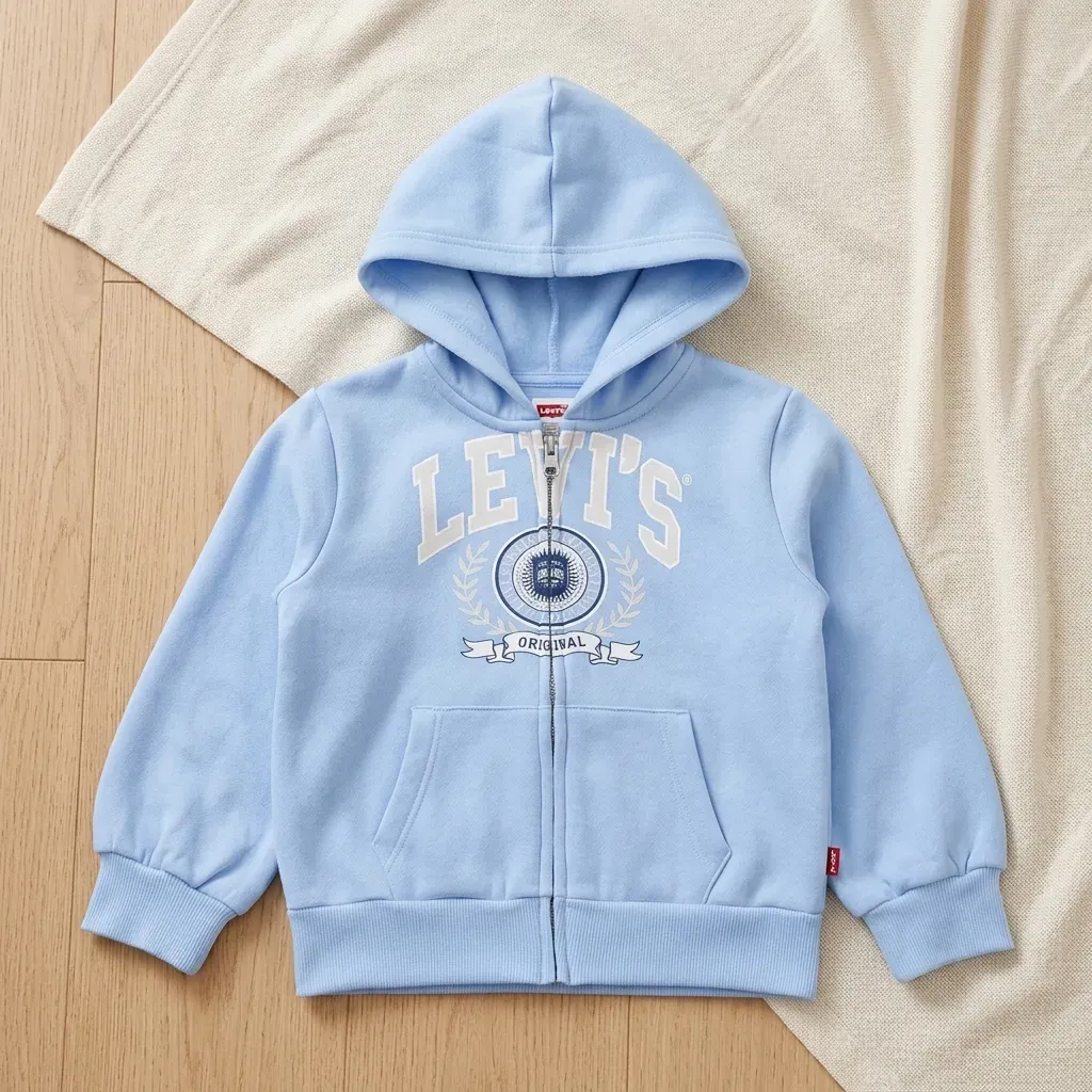 Boys Zip Up Hooded Sweatshirt Cotton Fleece original brand
