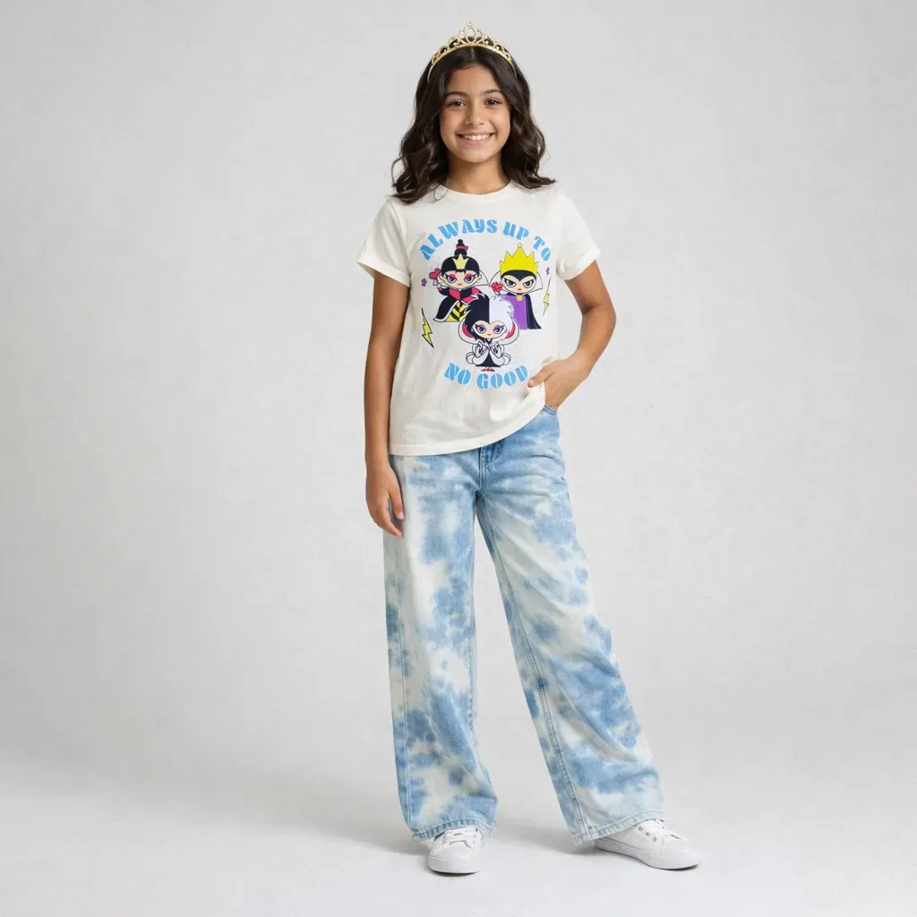 Girls summer cotton T-Shirt – Disney Princesses  White