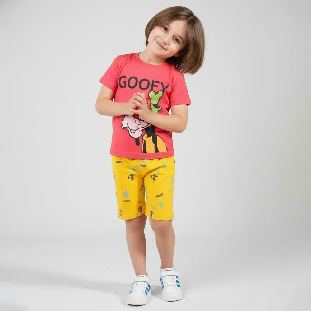 Boys summer Goofy cotton pajama Watermelon Red