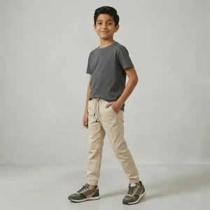 Premium Boys Gabardine pants color Beige