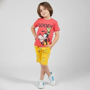 Boys summer Goofy cotton pajama Watermelon Red