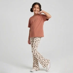 Leopard Waffle Knit Bell Bottoms