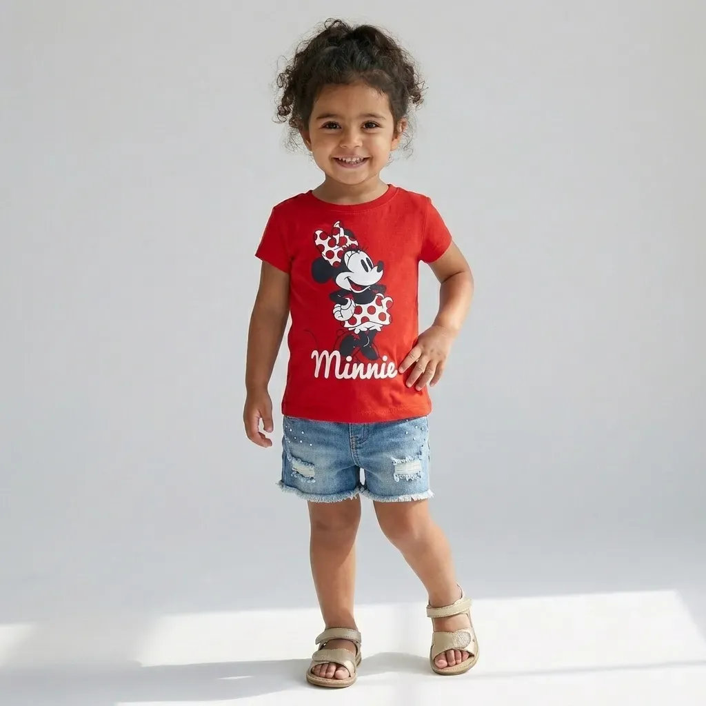 Girl Minnie Mouse summer T Shirt Red