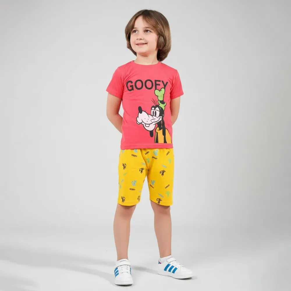 Boys summer Goofy cotton pajama Watermelon Red