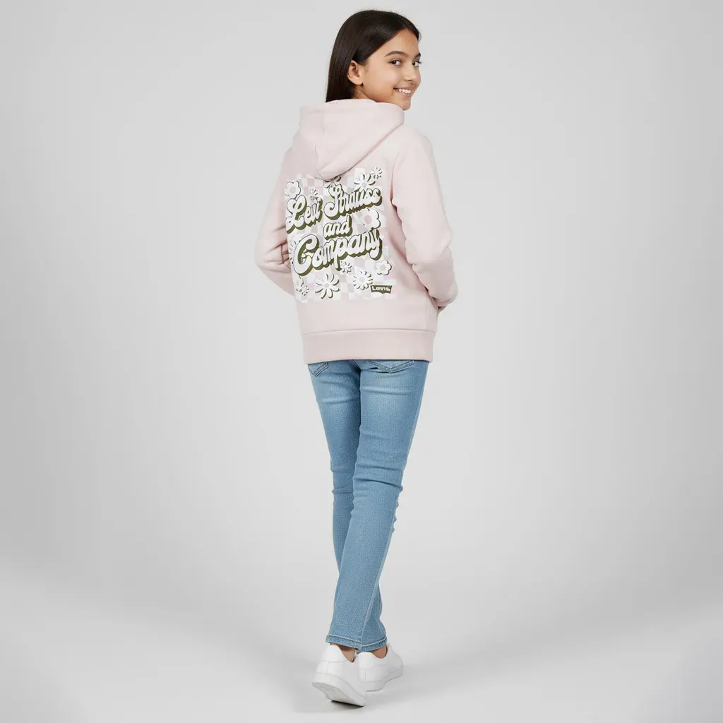 Girls Zip Up Hoodie Soft Cotton Pink Casual Sweet Shirt
