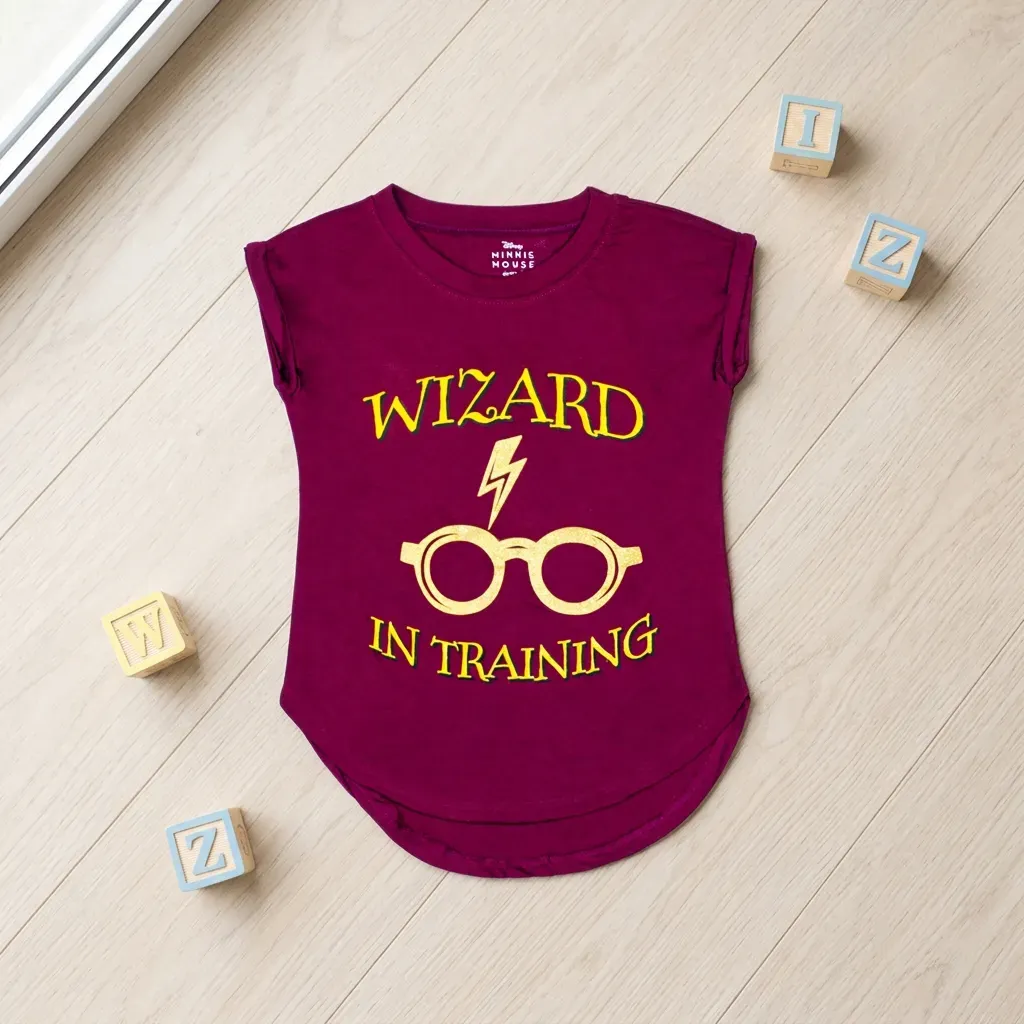 Girls sleeveless cotton T-Shirt – Harry Potter  Burgundy