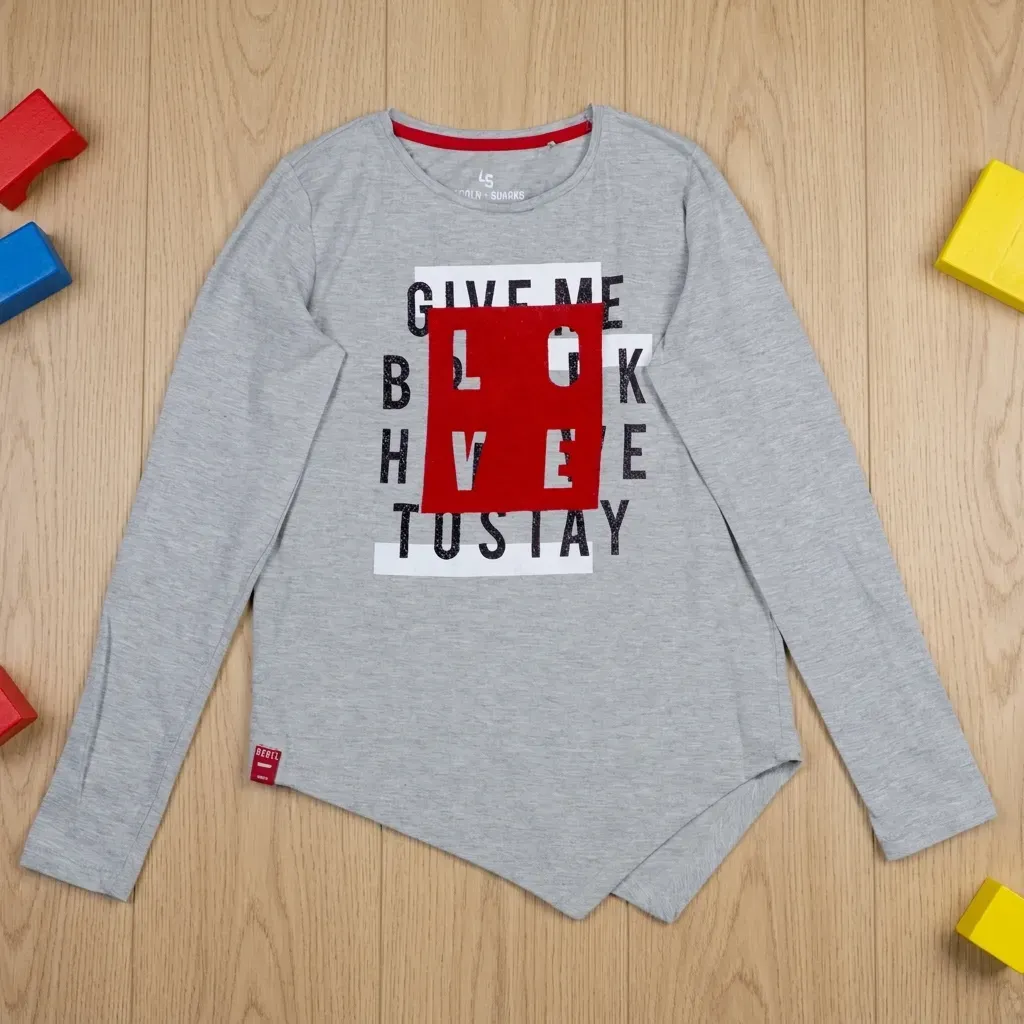 Girls' t-shirt long sleeve cotton global brand for children