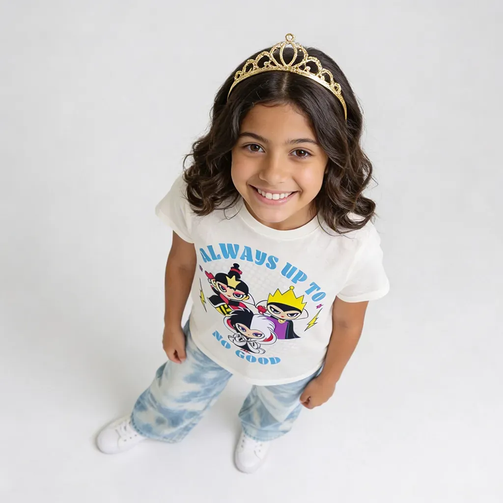 Girls summer cotton T-Shirt – Disney Princesses  White