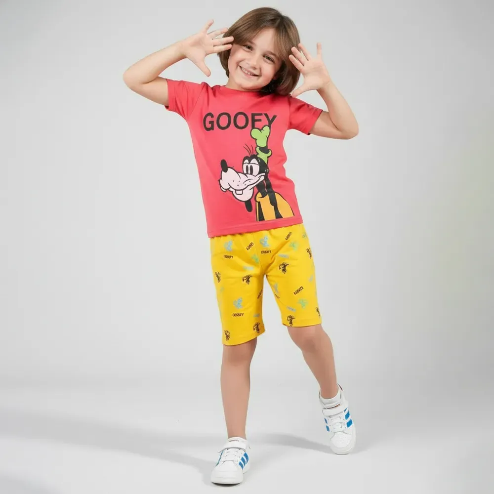 Boys summer Goofy cotton pajama Watermelon Red