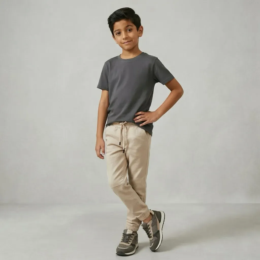 Premium Boys Gabardine pants color Beige